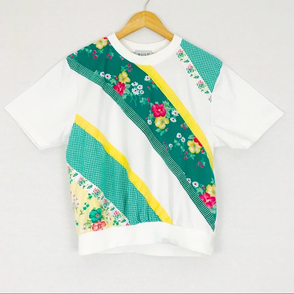 Vintage 💫 Patterned Patchwork Top - Picture 10 of 13